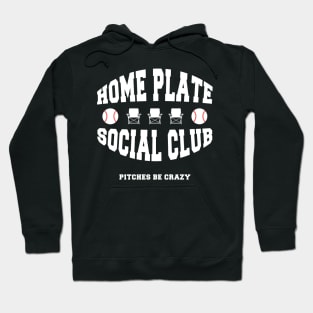 Home Plate Social Club Pitches Be Crazy Baseball Mom Womens Hoodie